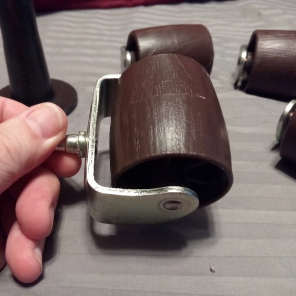 Set of 4 Heavy Duty Bed Frame Casters / Furniture Casters with 2 support posts - Picture 3 of 15